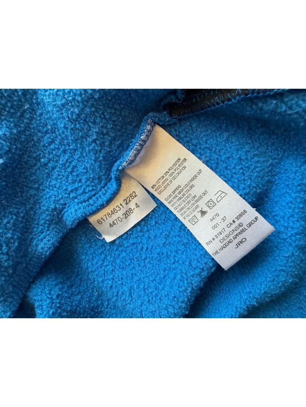 Vintage Y2K Nike Spellout Zip Up Hoodie Sweatshirt Blue Boys Size 4